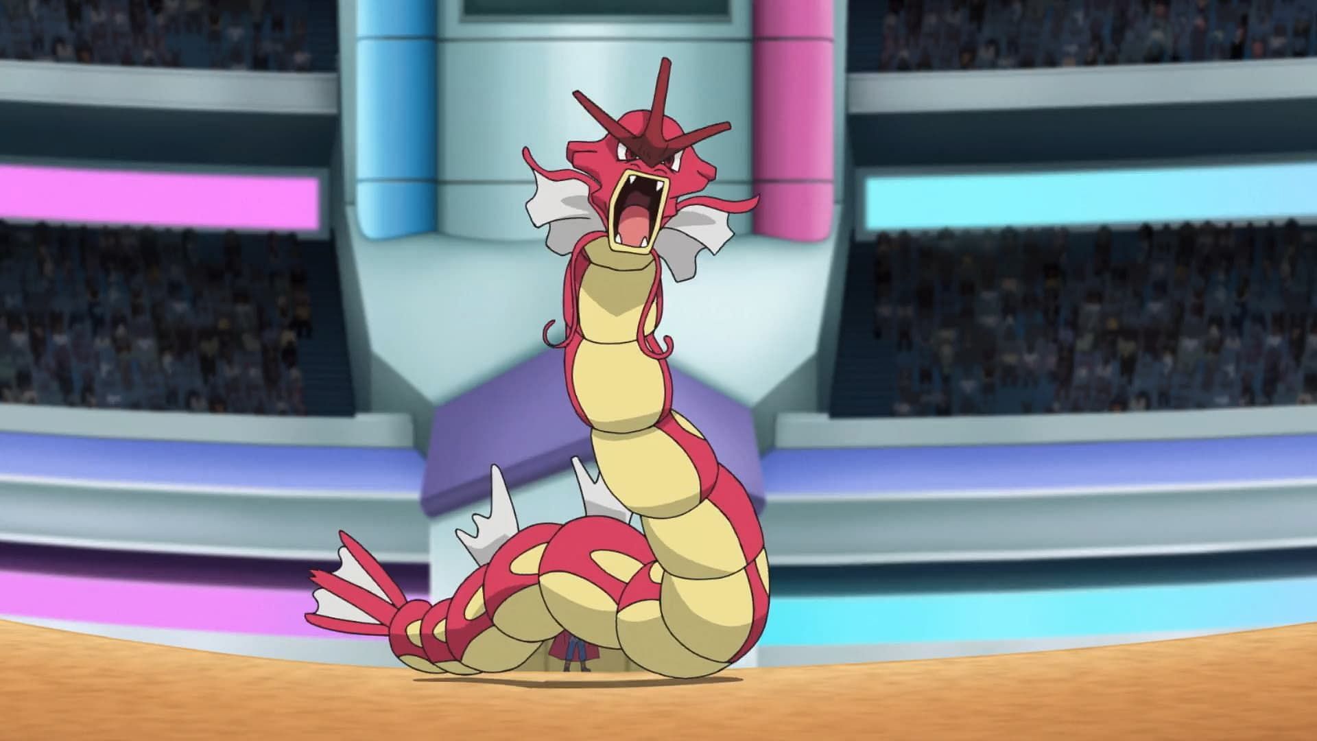 Shiny Gyarados as seen in the anime (Image via The Pokemon Company)